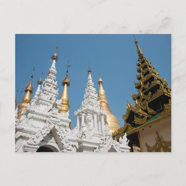 Cartão Postal Exterior da Pagode Shwedagon (Frente)
