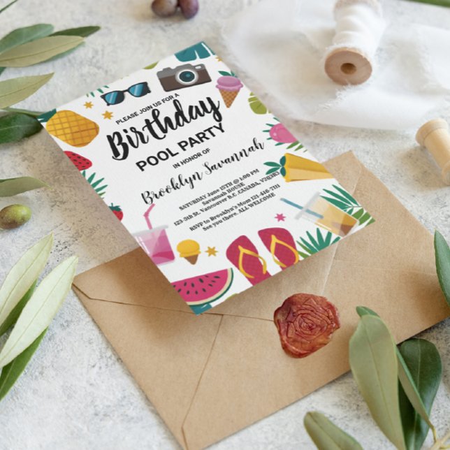 Cartão Postal Extravaganza do Chásper de Aniversário Summer Spla (Criador carregado)