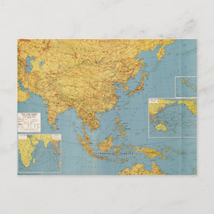 Cartão Postal Extremo Oriente e zonas limítrofes (Mapa 1943)