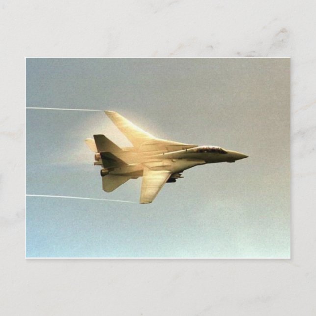 CARTÃO POSTAL F-14 TOMCAT COM VAPOR (Frente)