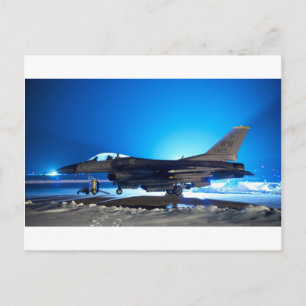 Cartão Postal f-16 Jato de Combatente