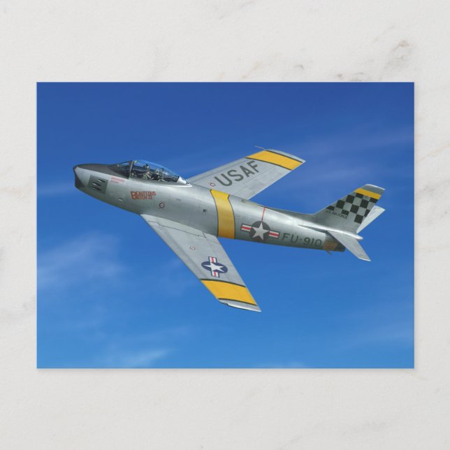 Cartão Postal F-86F "Botão Beleza" (Frente)