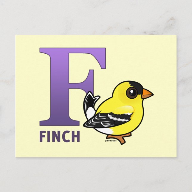 Cartão Postal F é para Finch (Frente)