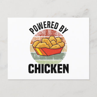 Cartão Postal Fã de frango com dieta de café da manhã