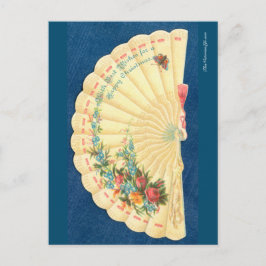 Cartão Postal Fã de Natal floral vitoriana