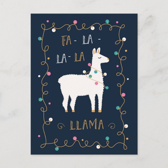 Cartão Postal Fa-La-La-La-Lama (Frente)