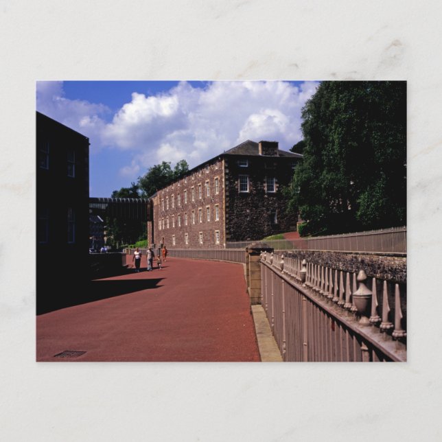 Cartão Postal Fábrica de Algodão em New Lanark (Frente)