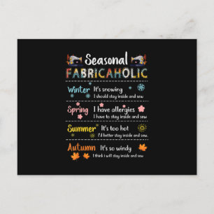 Cartão Postal Fabricaholic Sazonal Inverno Primavera Verão Outon