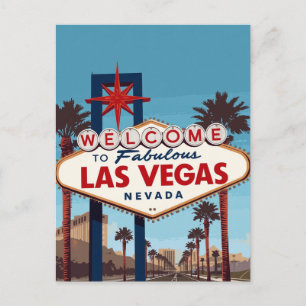 Cartão Postal Fabuloso Las Vegas Nevada Retro