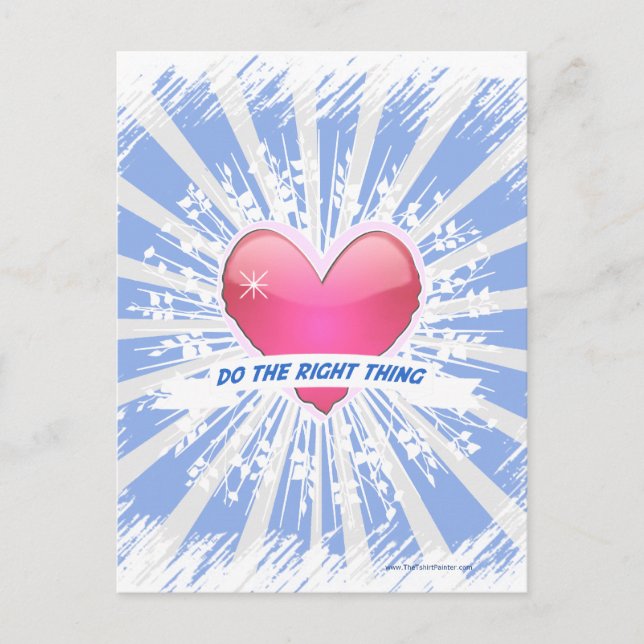 Cartão Postal Faça a coisa certa (Frente)