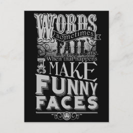 Cartão Postal Faça Caretas