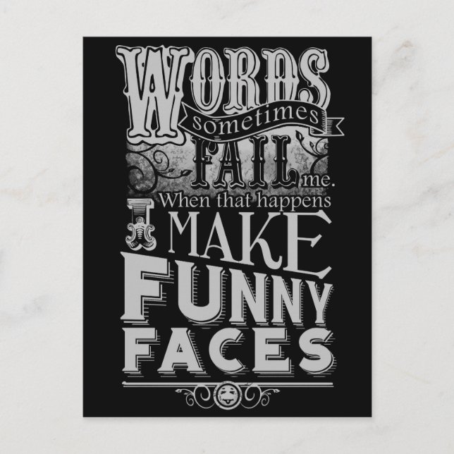 Cartão Postal Faça Caretas (Frente)