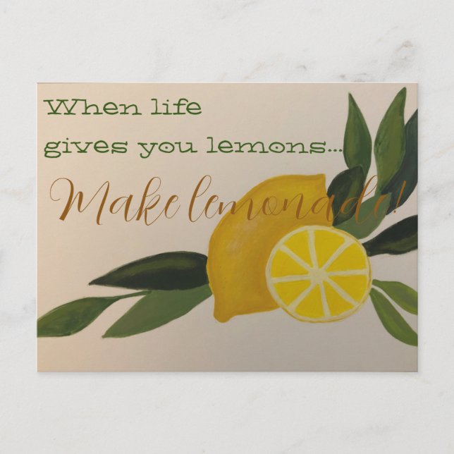 Cartão Postal Faça Limonada (Frente)