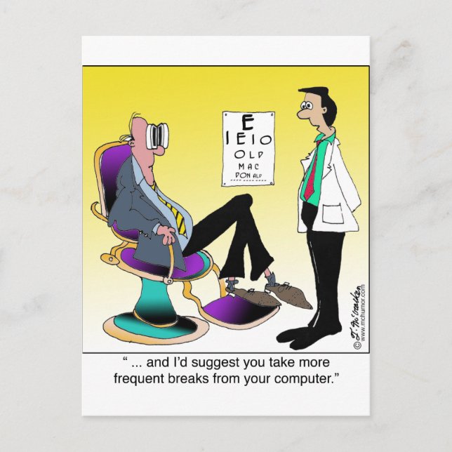 Cartão Postal Faça mais quebras no computador (Frente)