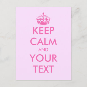 Cartão Postal Faça o seu próprio cor-de-rosa Mantenha o texto 