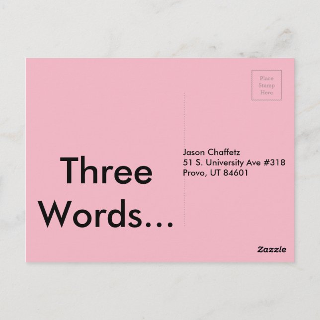 Cartão Postal Faça o Seu Trabalho (Verso)