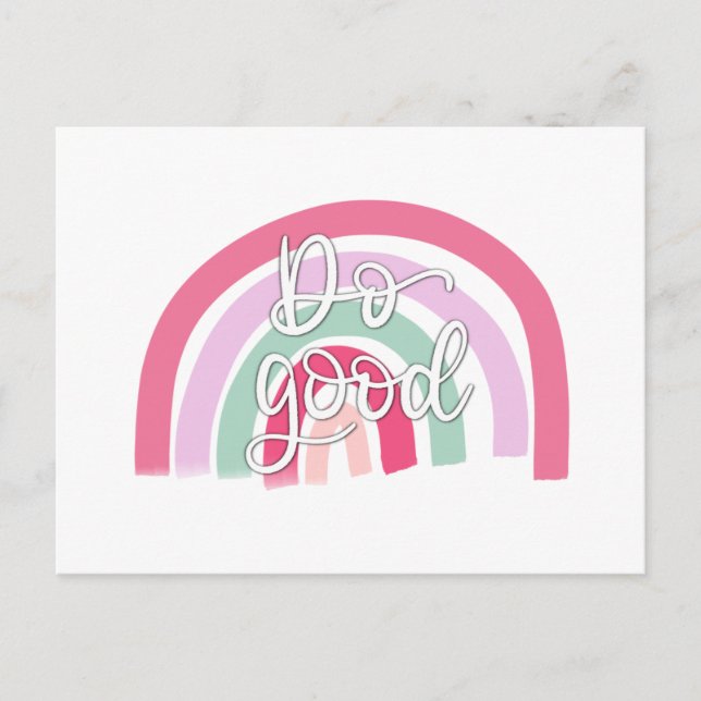 Cartão Postal Faça um bom arco-íris (Frente)