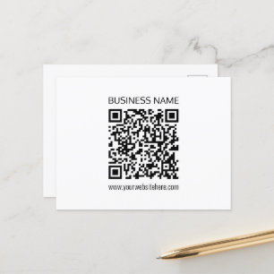 Cartão Postal Faça um Código QR Empresarial Instantaneamente e T
