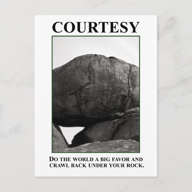 Cartão Postal Faça um favor ao mundo; volte para baixo da sua ro (Frente)