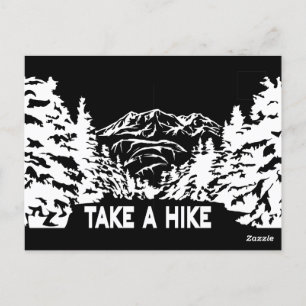 Cartão Postal Faça uma citação de Hike, paisagem monocromática d