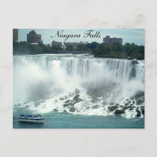 Cartão Postal Faça Uma Viagem Através Do Cartaz Niagara Falls (Frente)