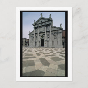 Cartão Postal Facade da igreja, construída 1564-80, fachada fei