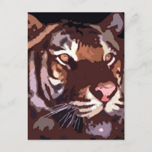 Cartão Postal Face de Tigre
