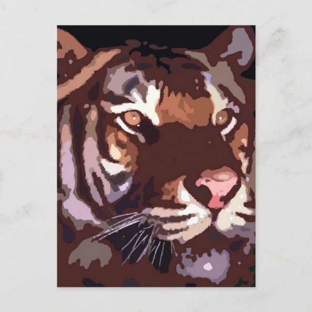 Cartão Postal Face de Tigre (Frente)