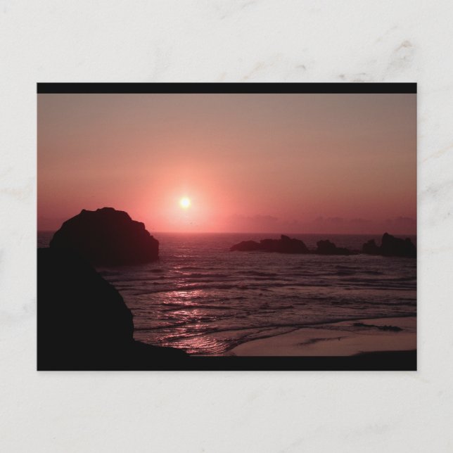 Cartão Postal Face Rock no Sunset em Bandon Oregon Cartão-postal (Frente)