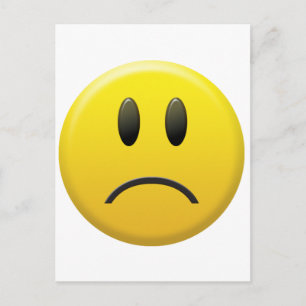 Cartão Postal Face Triste