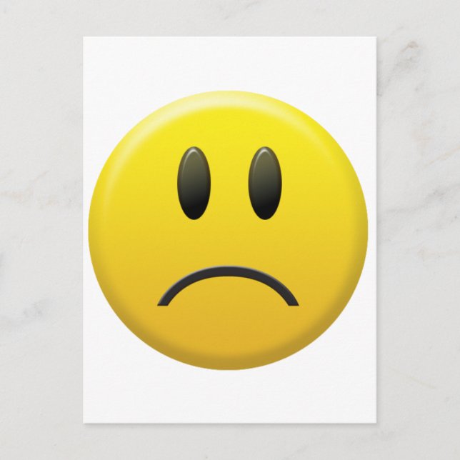 Cartão Postal Face Triste (Frente)