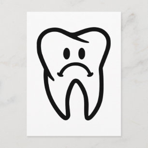 Cartão Postal Face triste dos dentes