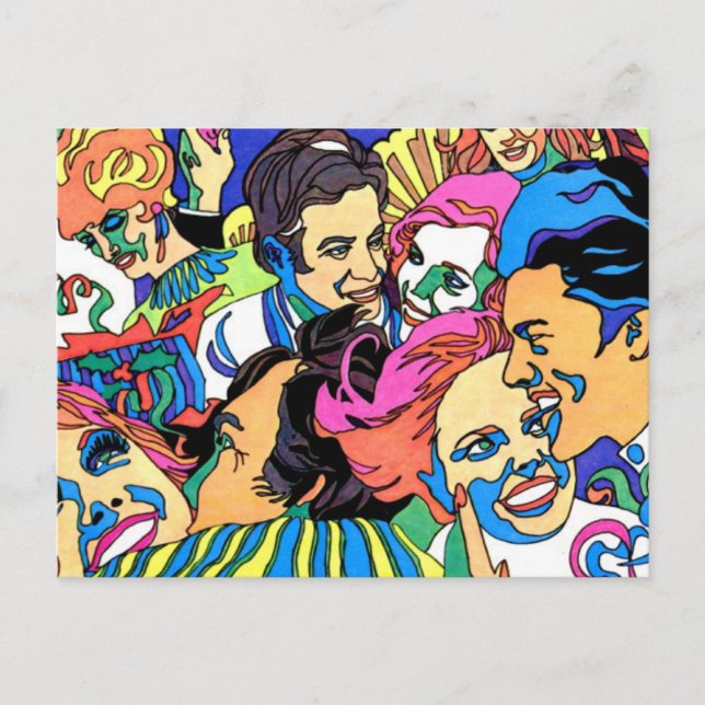 Cartão Postal Faces de 1970 (Frente)