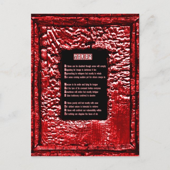 Cartão Postal Faces de Sin (Frente)