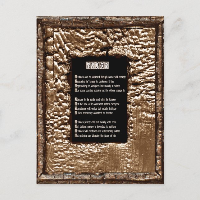 Cartão Postal Faces do Pecado (Frente)