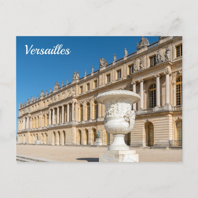 Cartão Postal fachada Chateau de Versailles - França (Frente)