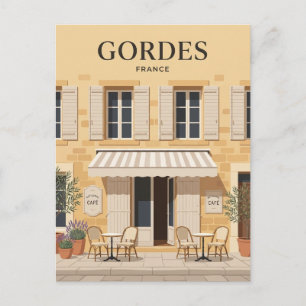 Cartão Postal fachada do café Gordes França