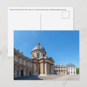 Cartão Postal Fachada do Institut de France - Paris, França