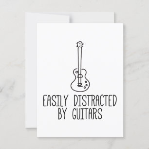 Cartão Postal Fácil Distração Por Guitarras