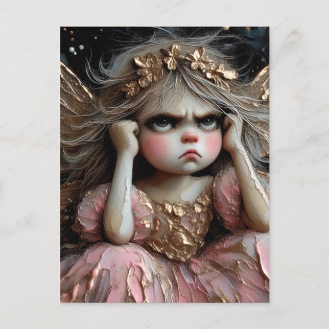 Cartão Postal Fada Com Atitude (Frente)