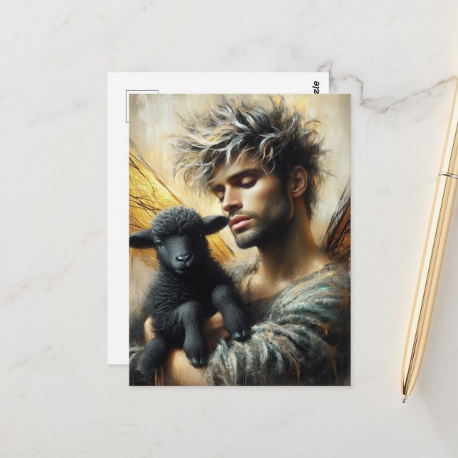 Cartão Postal Fada Com Lâmpada Preta (Frente/Verso In Situ)