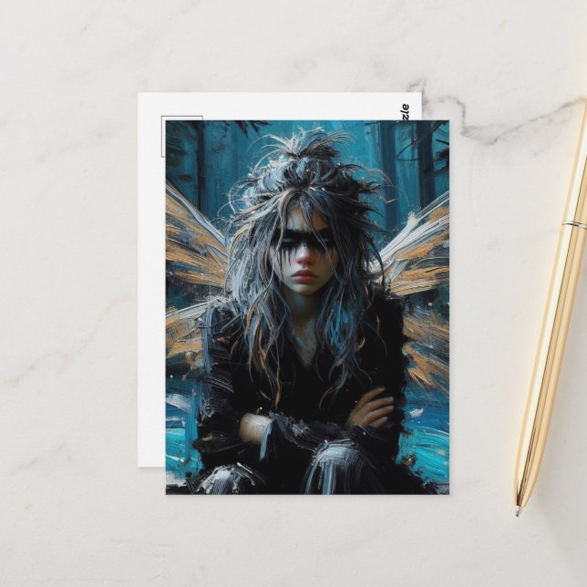 Cartão Postal Fada Com Olho Irritado (Frente/Verso In Situ)