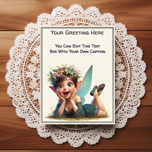 Cartão Postal Fada de Conto de Fadas Sentimental Caprichosa Diár (Criador carregado)