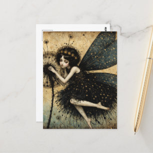 Cartão Postal Fada de Dandelion Dark