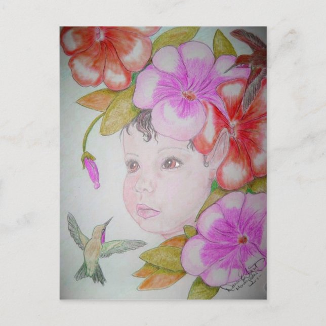 Cartão Postal Fada de Hibiscus (2) (Frente)
