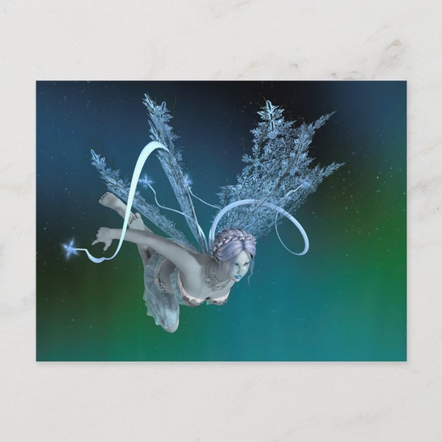 Cartão Postal Fada de inverno (Frente)