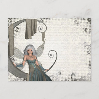 Cartão Postal Fada de manga