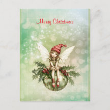 Fada de Natal Fofo em um Enfeite