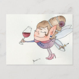 Cartão Postal Fada de vinho