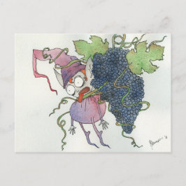 Cartão Postal Fada de vinho - Eu só bebo texto horizontal